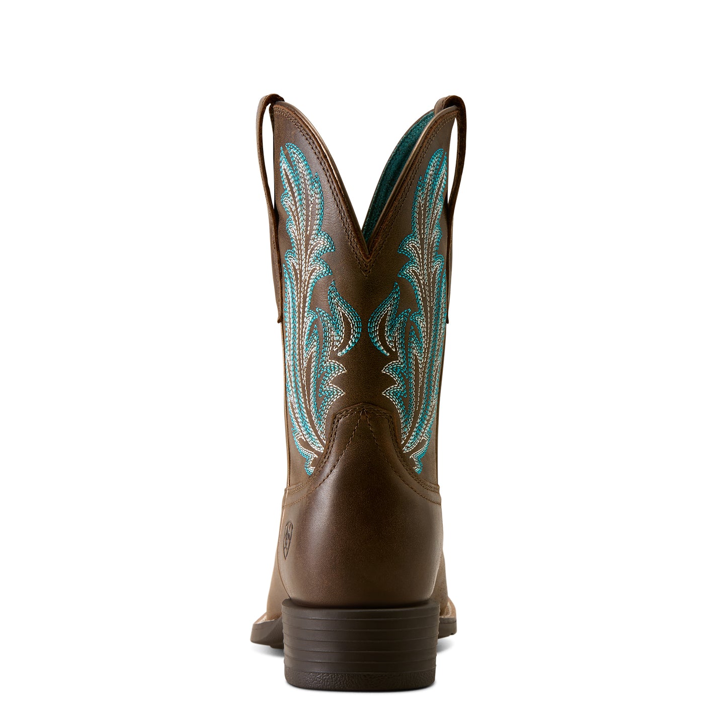 Ariat Ladies 10080408 Round Up Filly Wide Square Toe Western Boots in Dark Cacao