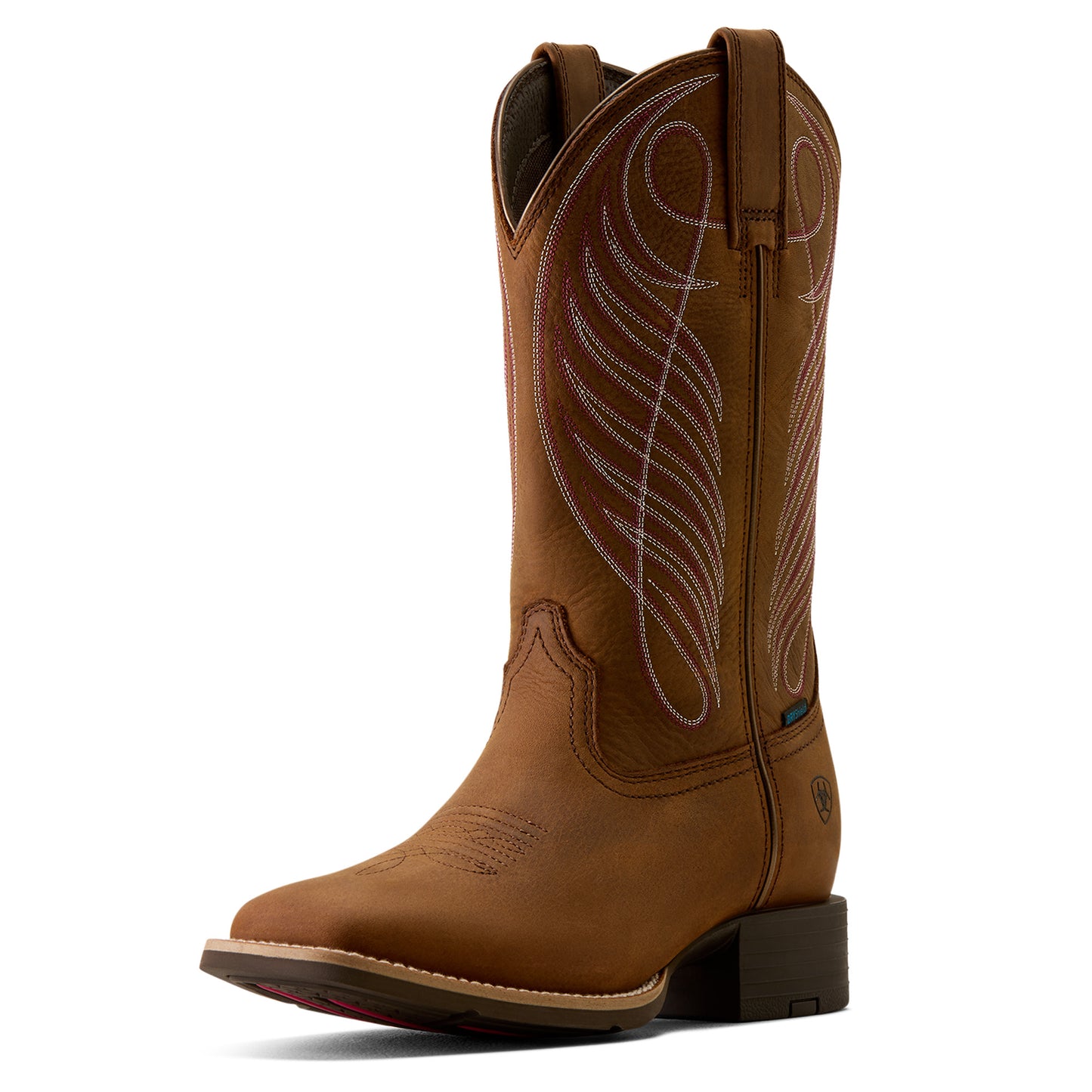 Ariat Ladies 10080420 Round Up Waterproof Wide Square Toe Western Boots