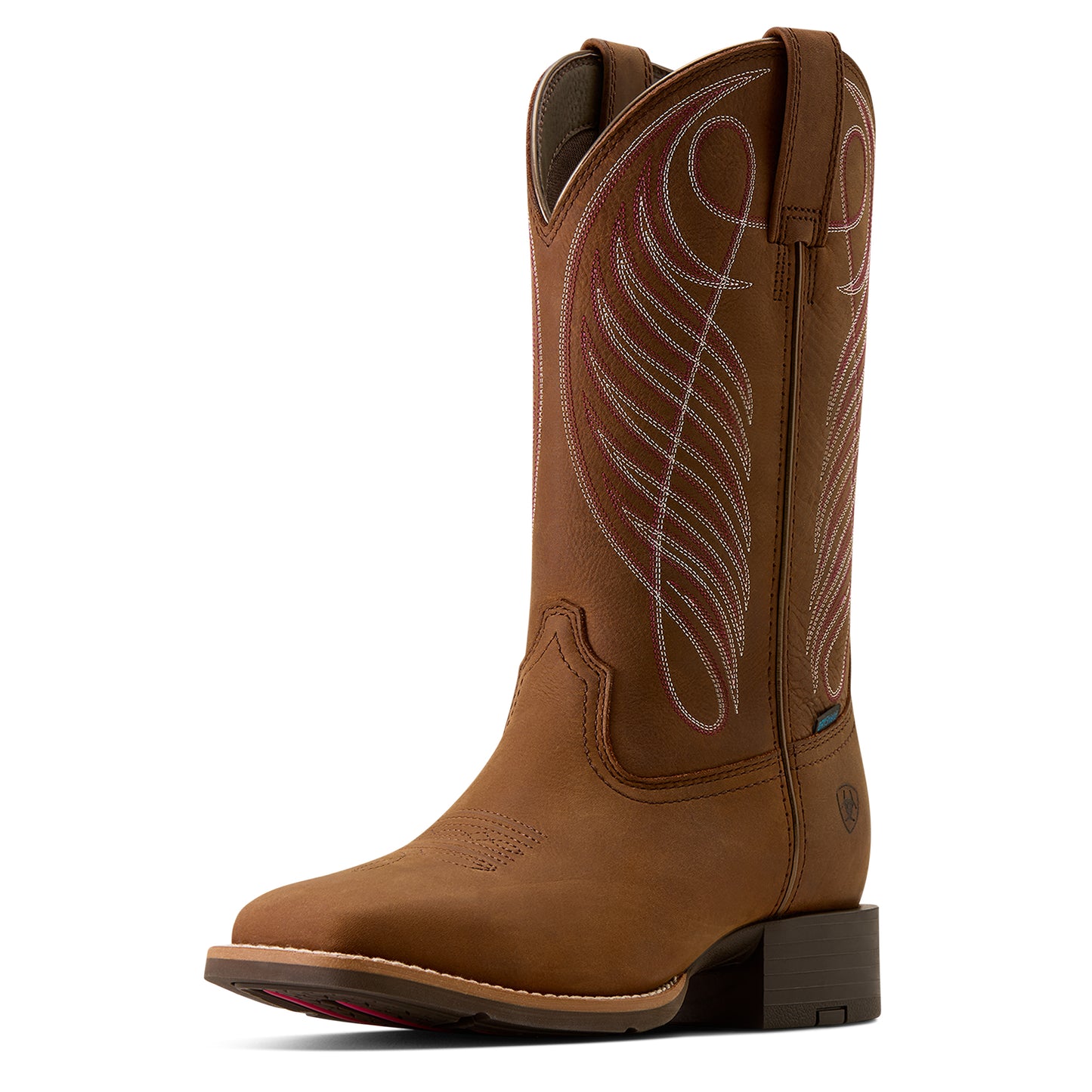 Ariat Ladies 10080420 Round Up Waterproof Wide Square Toe Western Boots
