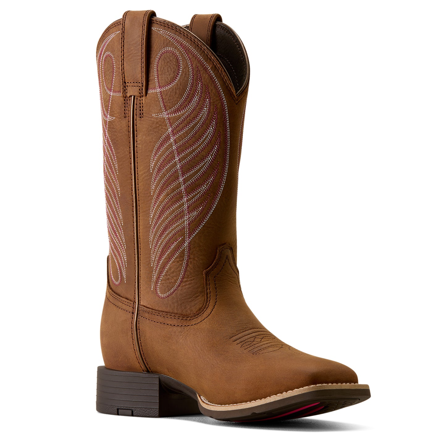Ariat Ladies 10080420 Round Up Waterproof Wide Square Toe Western Boots