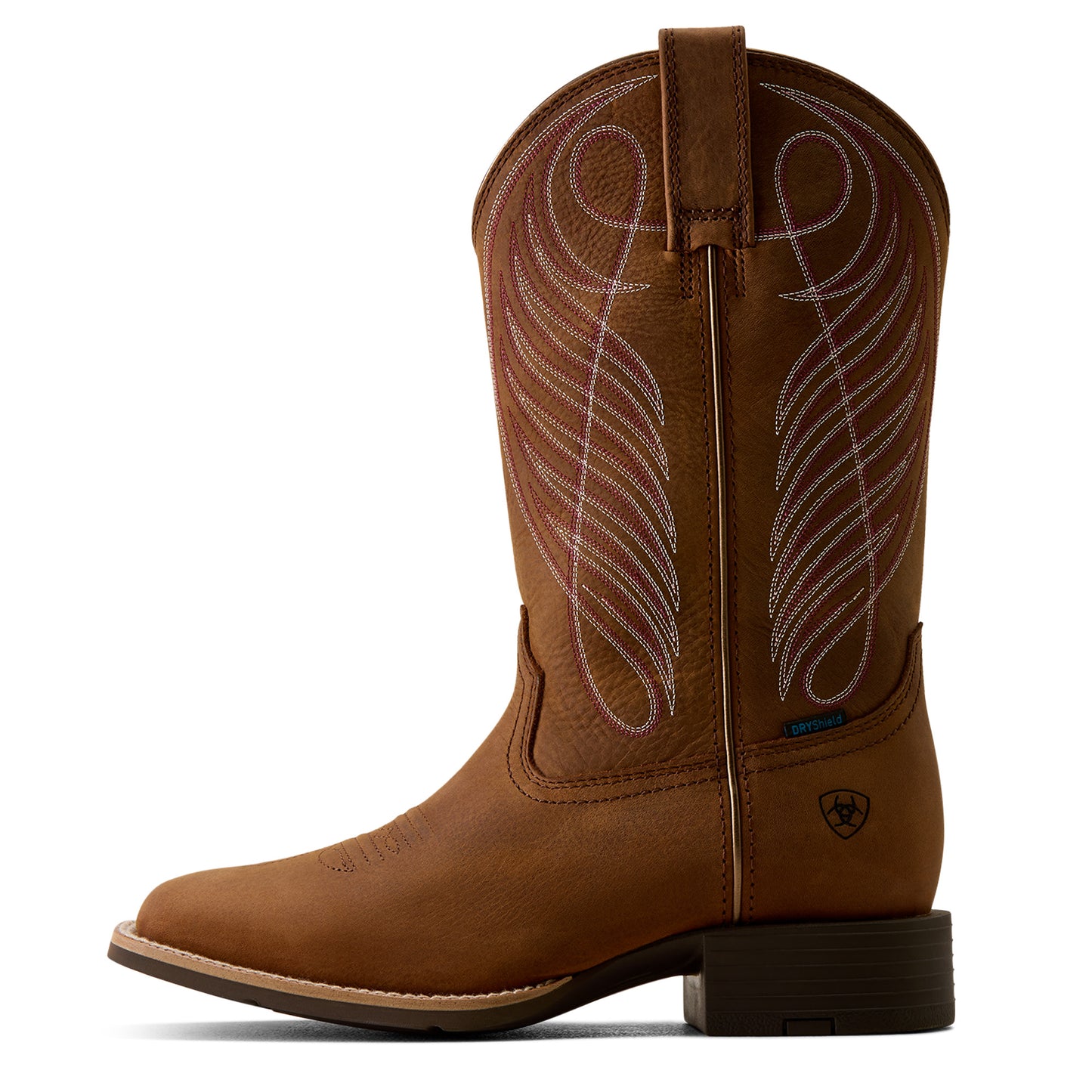 Ariat Ladies 10080420 Round Up Waterproof Wide Square Toe Western Boots