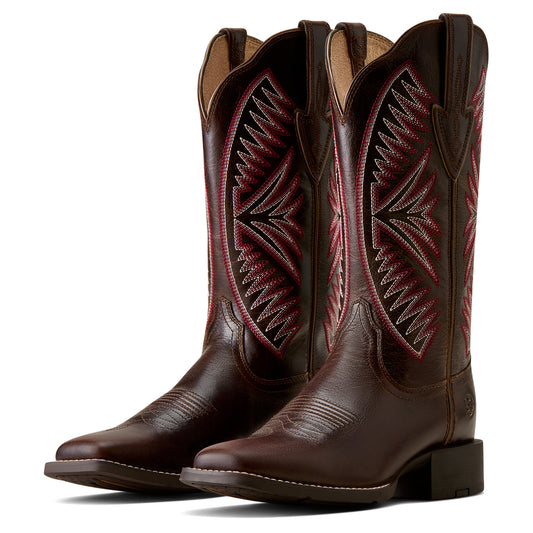 Ariat Ladies 10080434 Round Up Ruidoso Western Boots in Arizona Brown