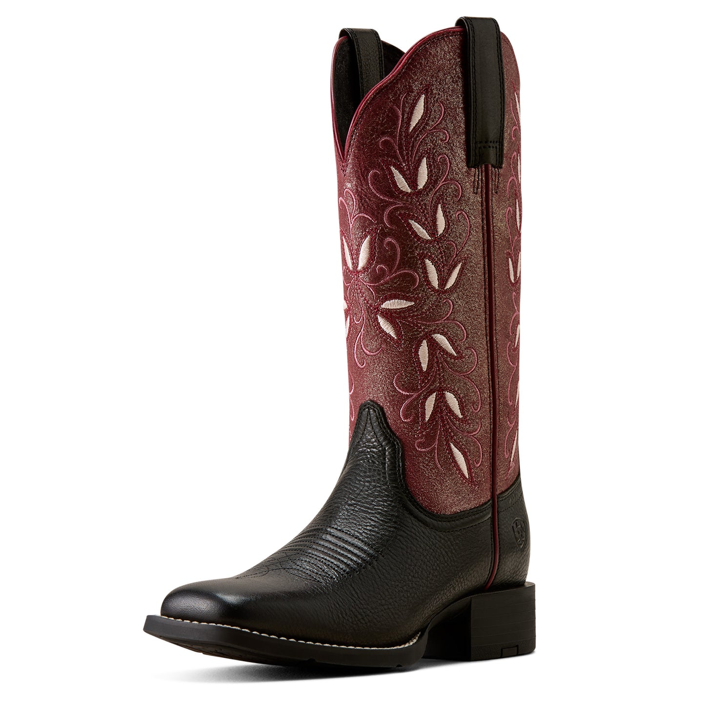 Ariat Ladies 10080492 Round Up Holly Western Boots in Obsidan & Fairy Berry