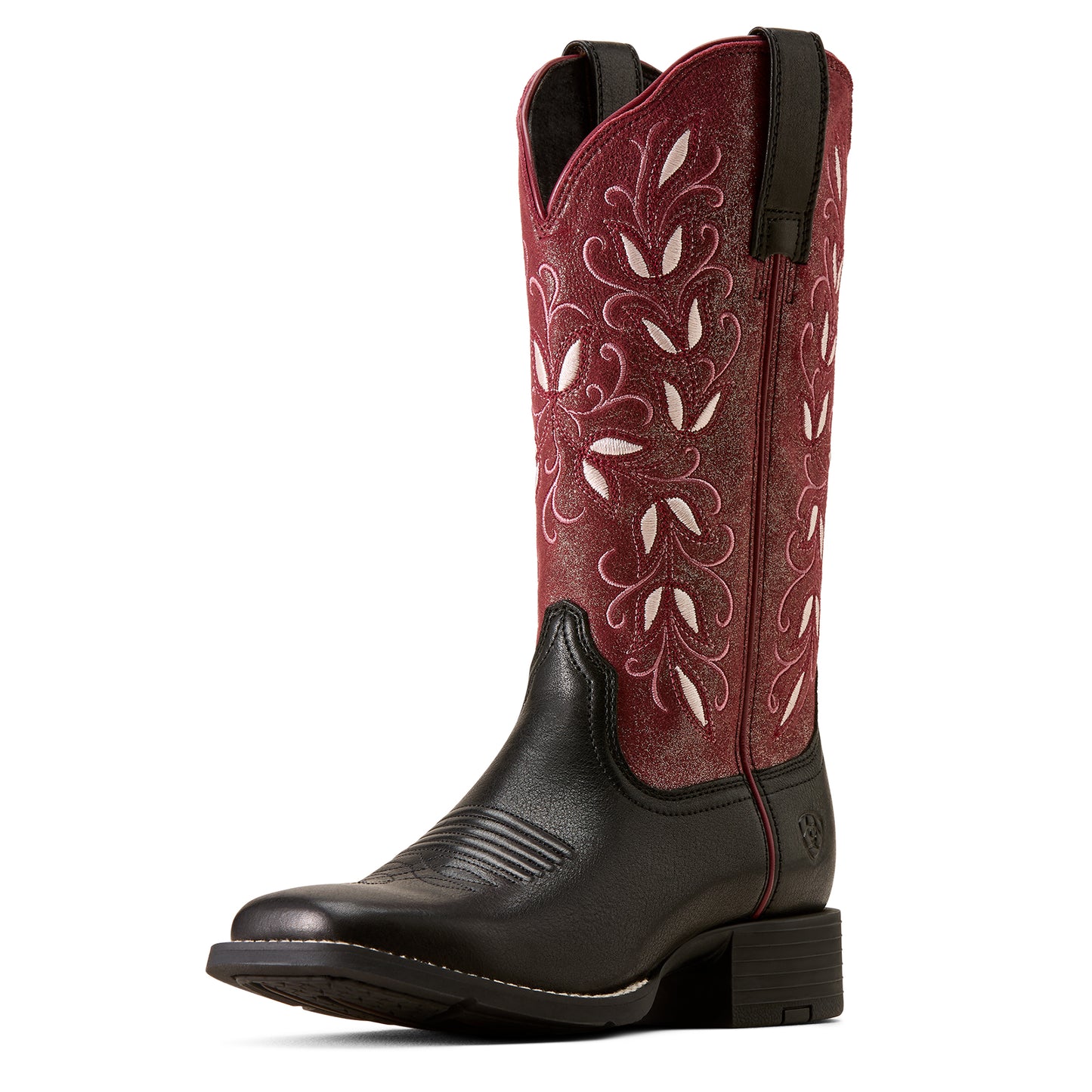 Ariat Ladies 10080492 Round Up Holly Western Boots in Obsidan & Fairy Berry