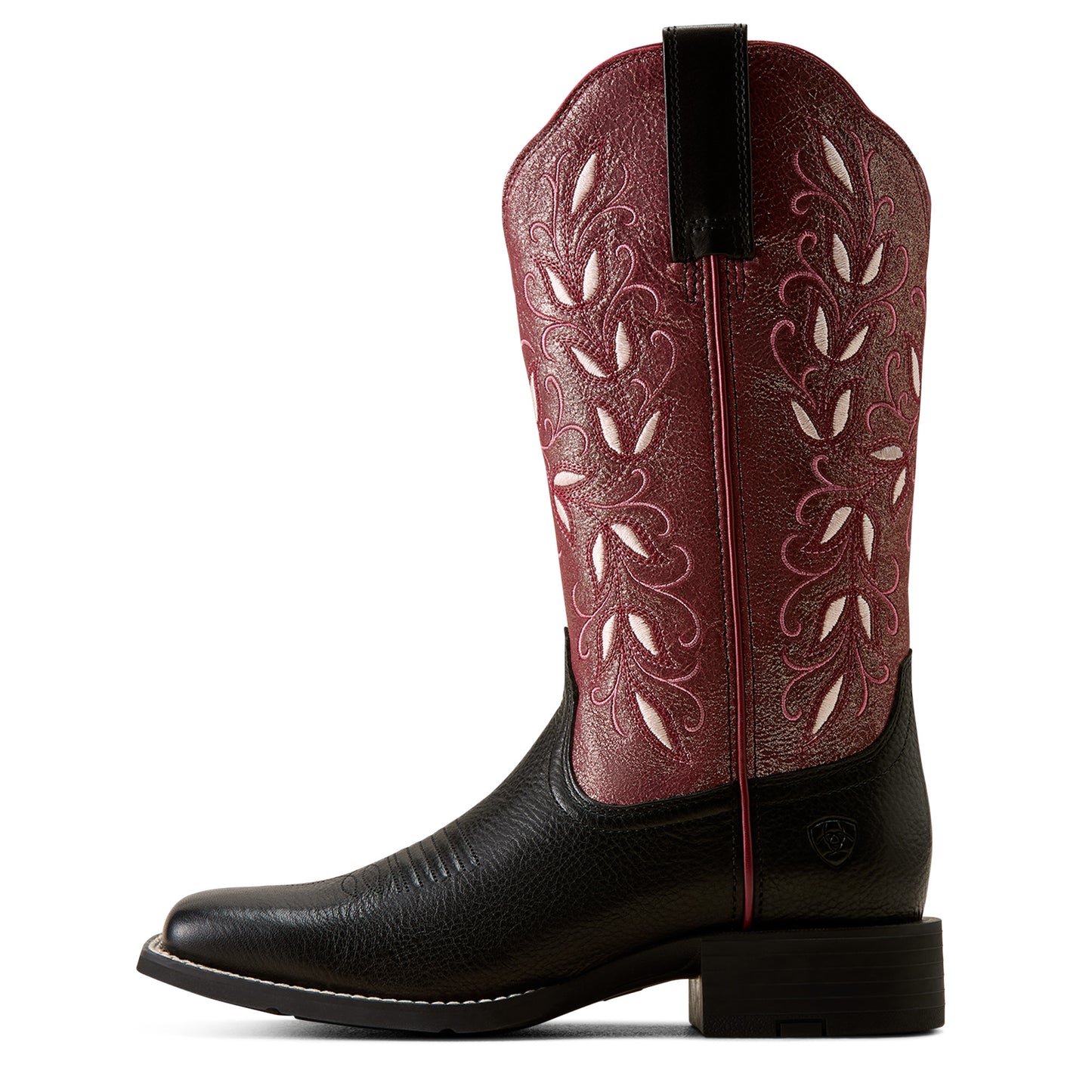 Ariat Ladies 10080492 Round Up Holly Western Boots in Obsidan & Fairy Berry