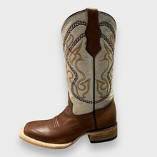 Load image into Gallery viewer, Corral Teens J7100 Handcrafted Brown/Beige Narrow Square Toe Cowboy Boots
