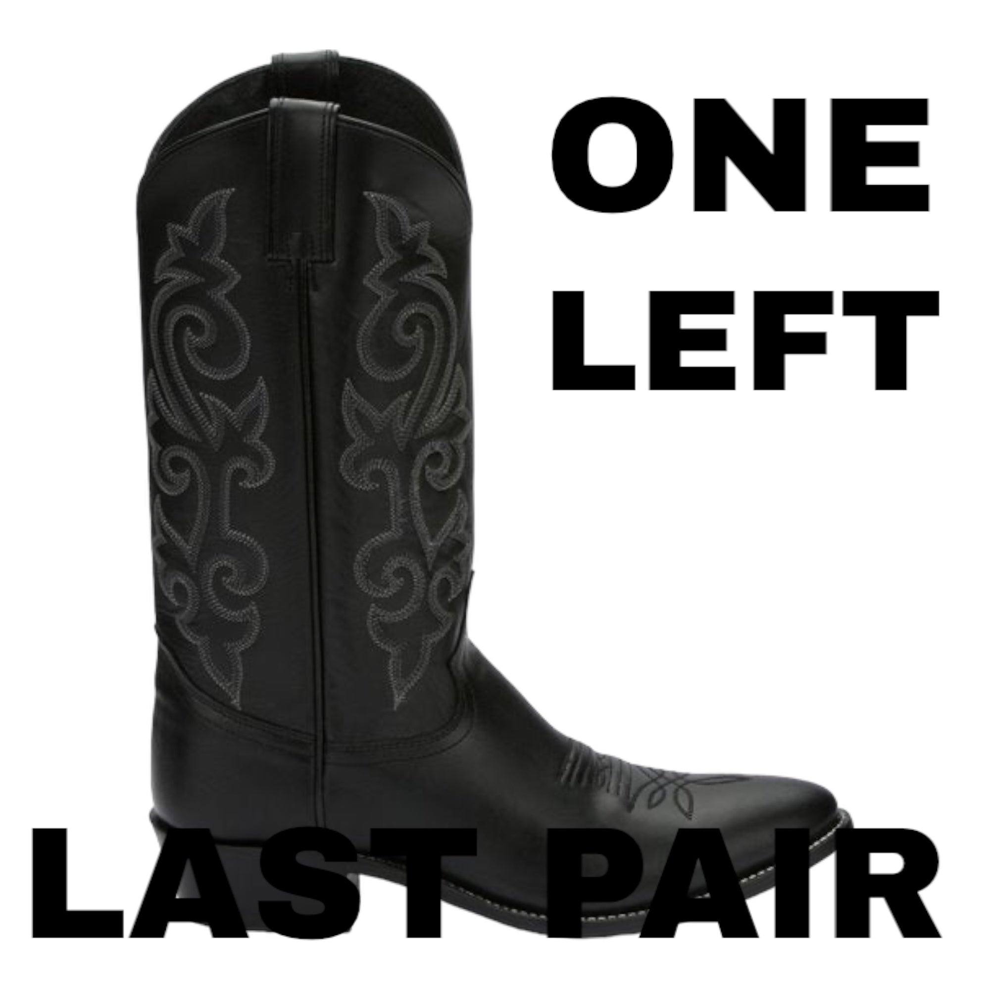 Mens black western work boots online