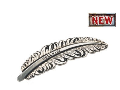 Bullhide Silver Metal Hat Feather