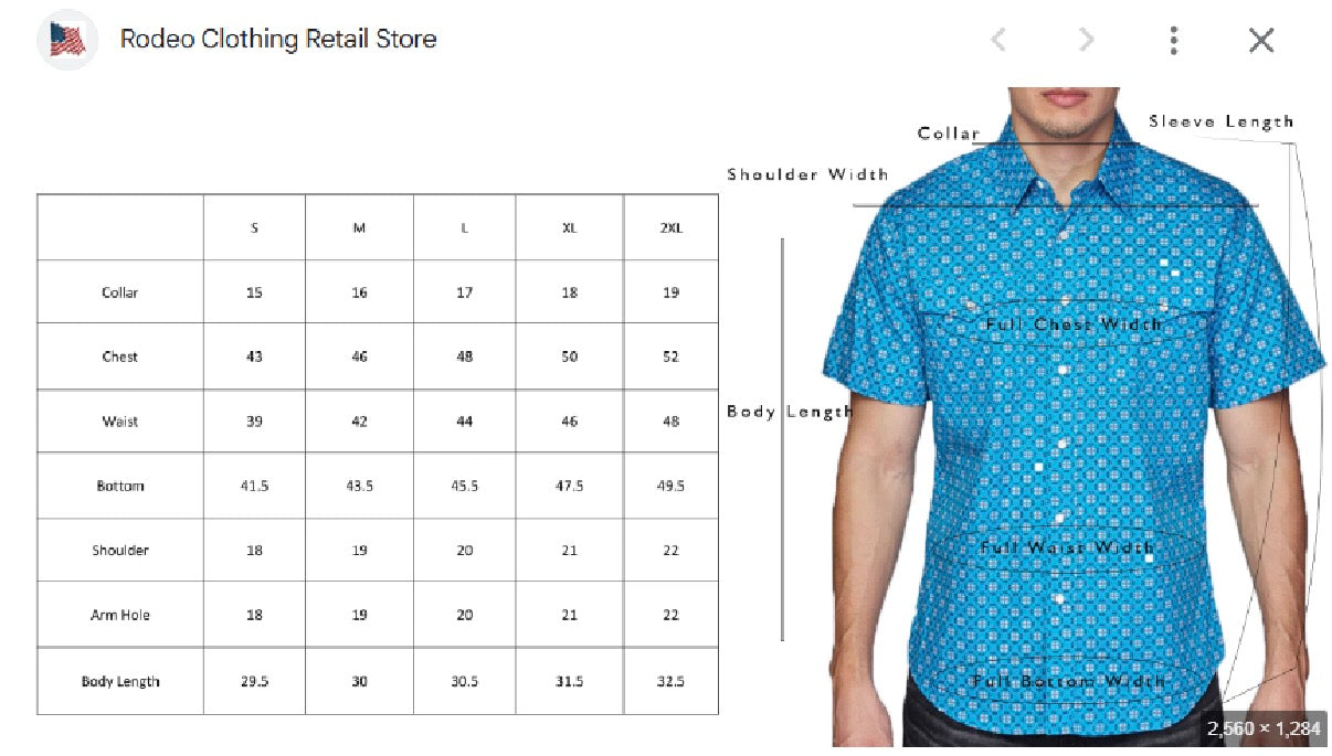 Rodeo Clothing Men's Western Embroidery Shirt PS500l-528