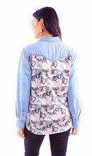 Load image into Gallery viewer, Scully HC915 Ladies Western Blouse with Running Horse Scene
