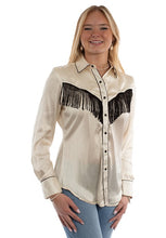 Load image into Gallery viewer, Scully HC922 Ladies Western Blouse with fringe in Cream
