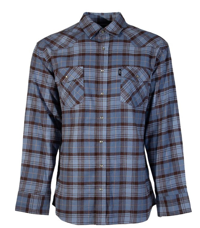 Hooey  "Men's Flannels" Blue/Black w/Pearl Snaps HF1004BLBK