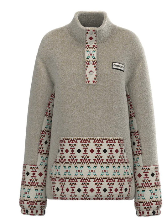Hooey "Youth/Petit Womens Fleece Pullover" Cream/multi-Aztec SKU: HFP004CRAZ