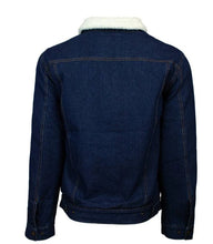 Load image into Gallery viewer, &quot;Hooey Denim Jacket&quot; Denim w/Cream Sherpa &amp; Brown/ Tan Aztec Fleece Lining HJ114D
