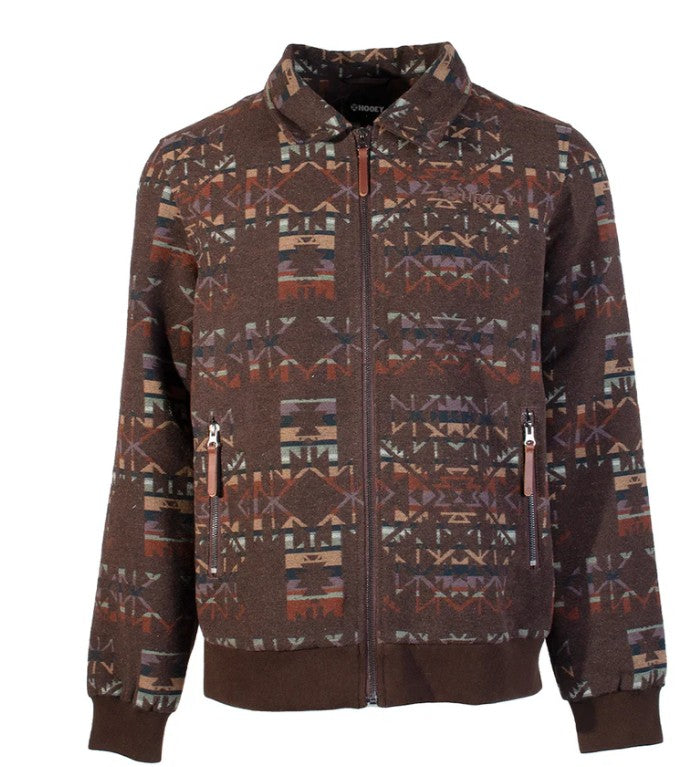 Hooey Bomber Jacket Brown/ Aztec HJ130BRAZ
