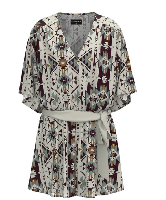 Hooey  Ladies Romper Cream/ Aztec HR002CRAZ
