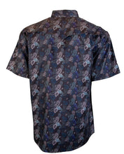 Load image into Gallery viewer, Hooey Mens &quot;Sol&quot; Black/Paisley Short Sleeve Pearl Snap Shirt HT1761BK
