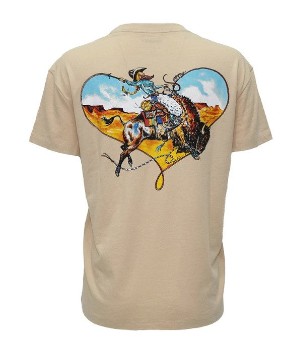 Hooey "Buffalo Heart" Tan w/Heart Logo T-shirt HT1786TN