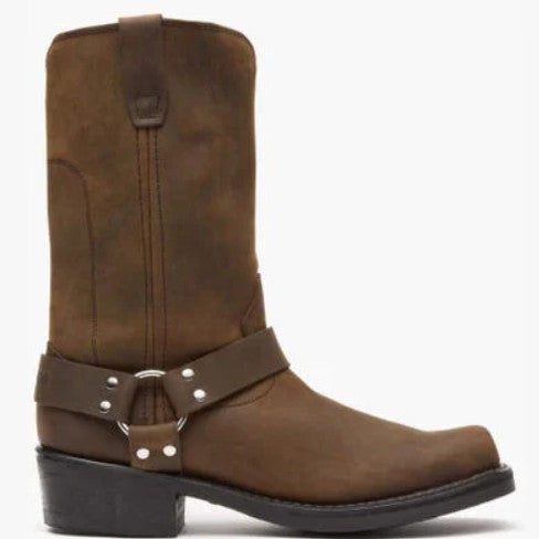 Durango Men's Harness Biker Boots DB594 in Distressed Brown