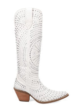 Load image into Gallery viewer, Dingo Honkytonk Honey Denim in White DI 162 Ladies Cowboy Boot
