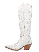 Load image into Gallery viewer, Dingo Honkytonk Honey Denim in White DI 162 Ladies Cowboy Boot
