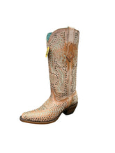 Load image into Gallery viewer, Corral A4709 Embroidery &amp; Studs in Coral Snip Toe Ladies Cowboy Boots
