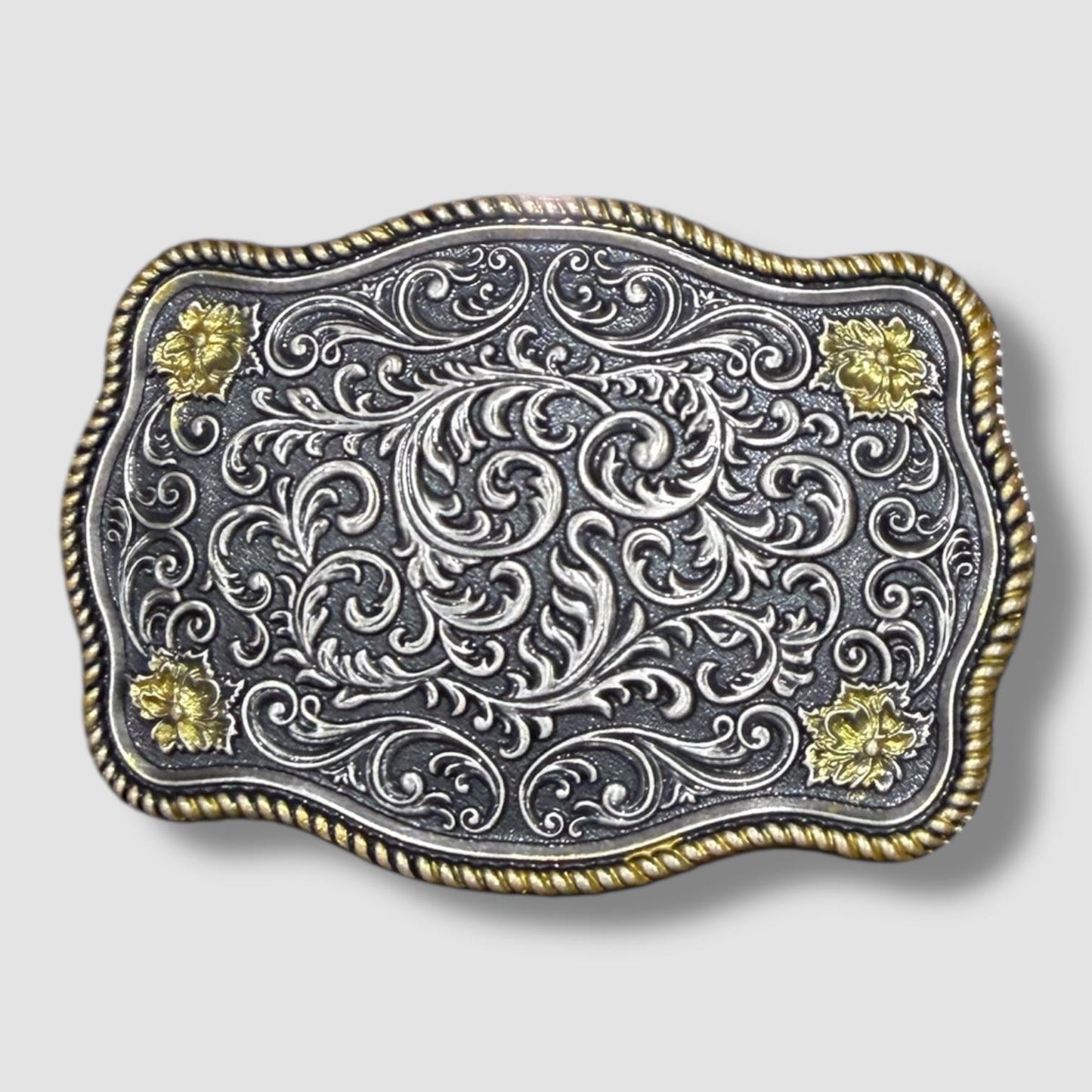 Buckle Double Coloured Silver Plated Southwestern Design Buckle WT142ASG