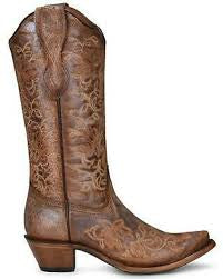 Circle G by Corral Ladies Western Embroidery Brown Boots L2038