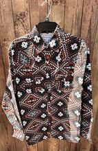 Load image into Gallery viewer, MontanaCo Men&#39;s Long Sleeved All Over Aztec in Rust Print Western Snap Shirt M-1105
