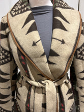 Load image into Gallery viewer, MontanaCo Aztec inspired Mid Length Wrap Around Coat L-24140
