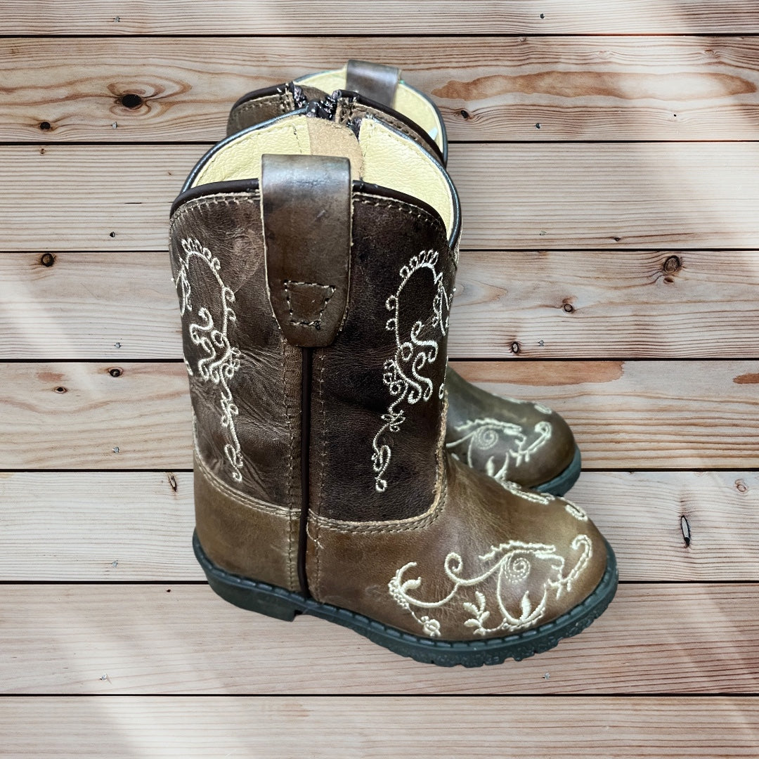 Smoky Mountain Boots 3754T Aged Brown Hopalong Western Toddler