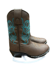 Load image into Gallery viewer, Smoky Mountain Boots 1623C Monterey Brown/Blue Western Childrens Boots

