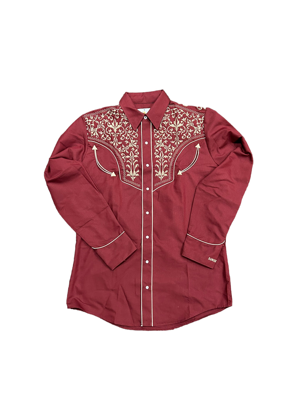 Rangers Lujoso 130CA01 Western Shirt Burgundy