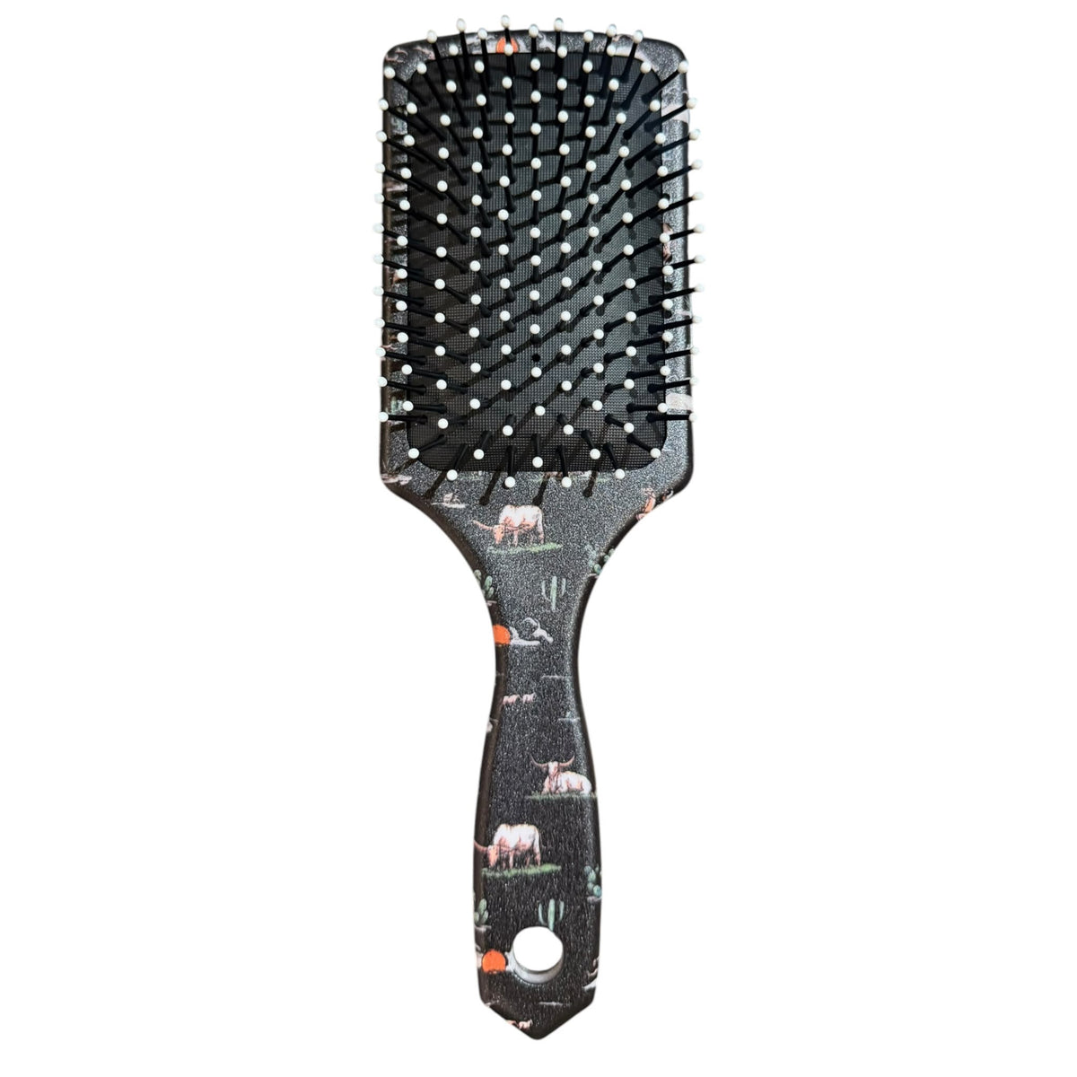 Western Linens Night rodeo hairbrush