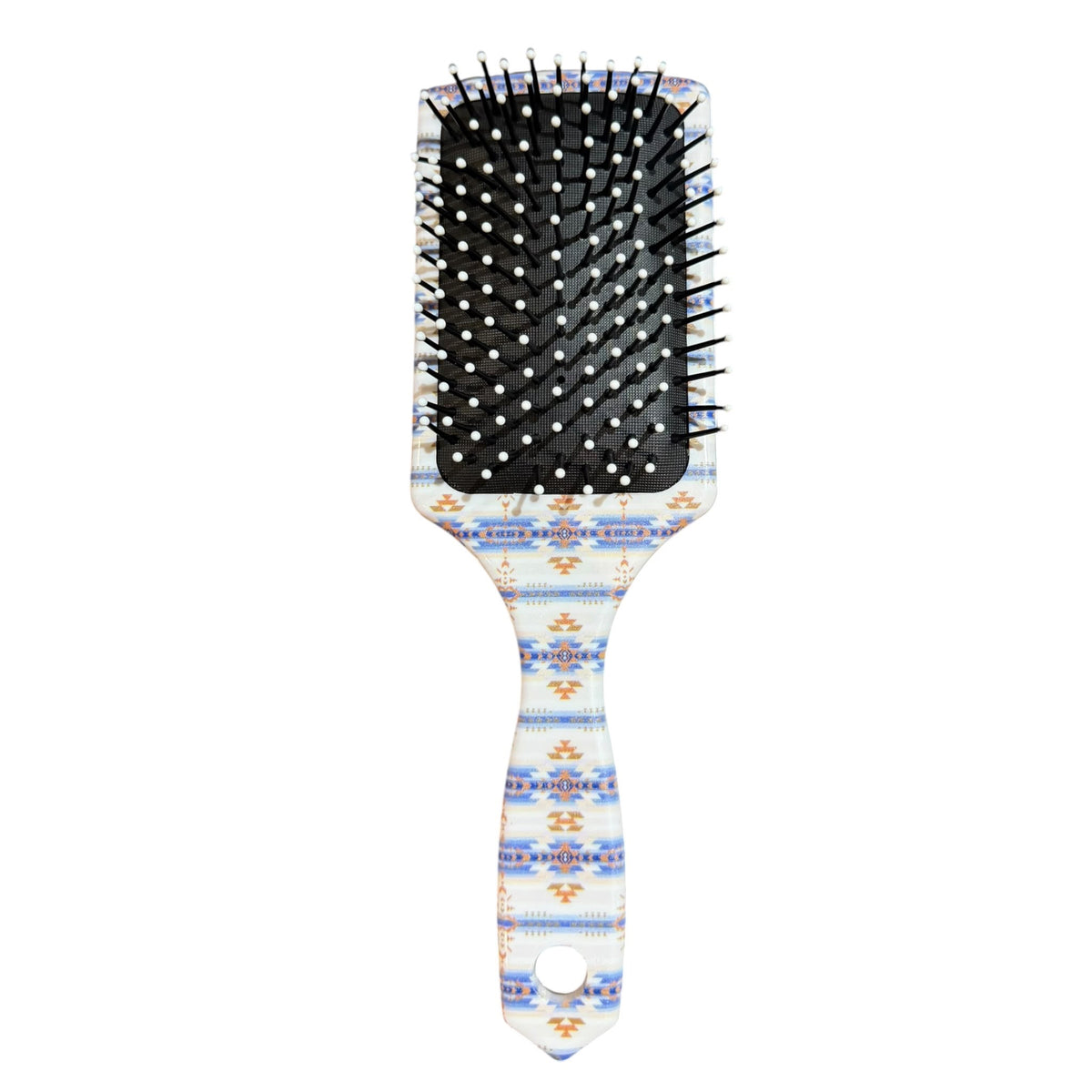Western Linens Blue Aztec hairbrush