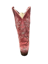 Load image into Gallery viewer, Ferrini Ladies Bella Handcrafted Red Cowboy Boots Square Toe
