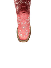 Load image into Gallery viewer, Ferrini Ladies Bella Handcrafted Red Cowboy Boots Square Toe
