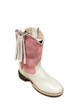 Load image into Gallery viewer, Jama Old West Children&#39;s Broad Round Toe in Pink and White BRC2016
