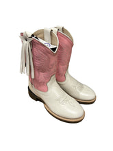 Load image into Gallery viewer, Jama Old West Children&#39;s Broad Round Toe in Pink and White BRC2016
