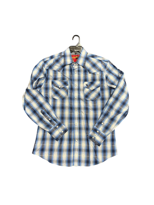 RODEO CLOTHING MEN'S PLAID WESTERN LONG SLEEVE SNAP SHIRTS PS400L-461
