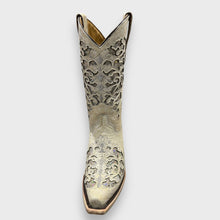 Load image into Gallery viewer, Corral Teens T0021 White Glitter inlay Cowboy Boots
