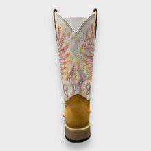 Load image into Gallery viewer, Corral Teens/Ladies J7125 Handcrafted Tan/White Embroidery Square Toe Cowgirl Boots
