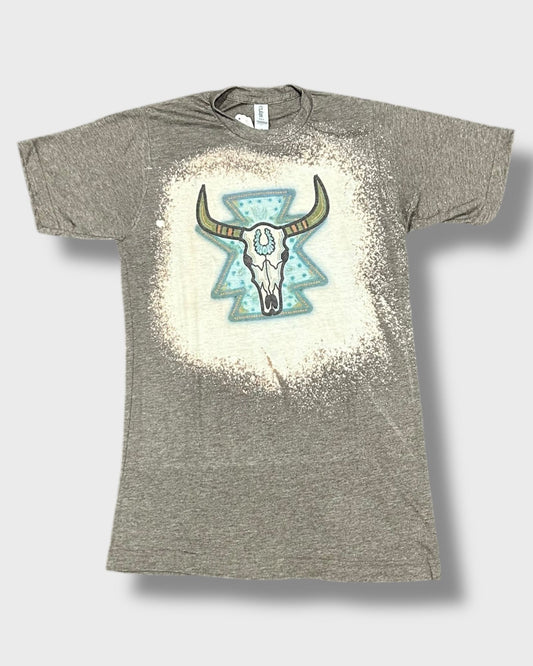 Aztec Turquoise Skull T-shirt AZT001