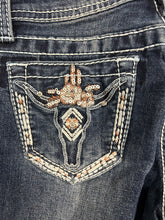 Load image into Gallery viewer, Grace Jeans Steer Head  Embroidered Girls Bootcut Jeans GBS701
