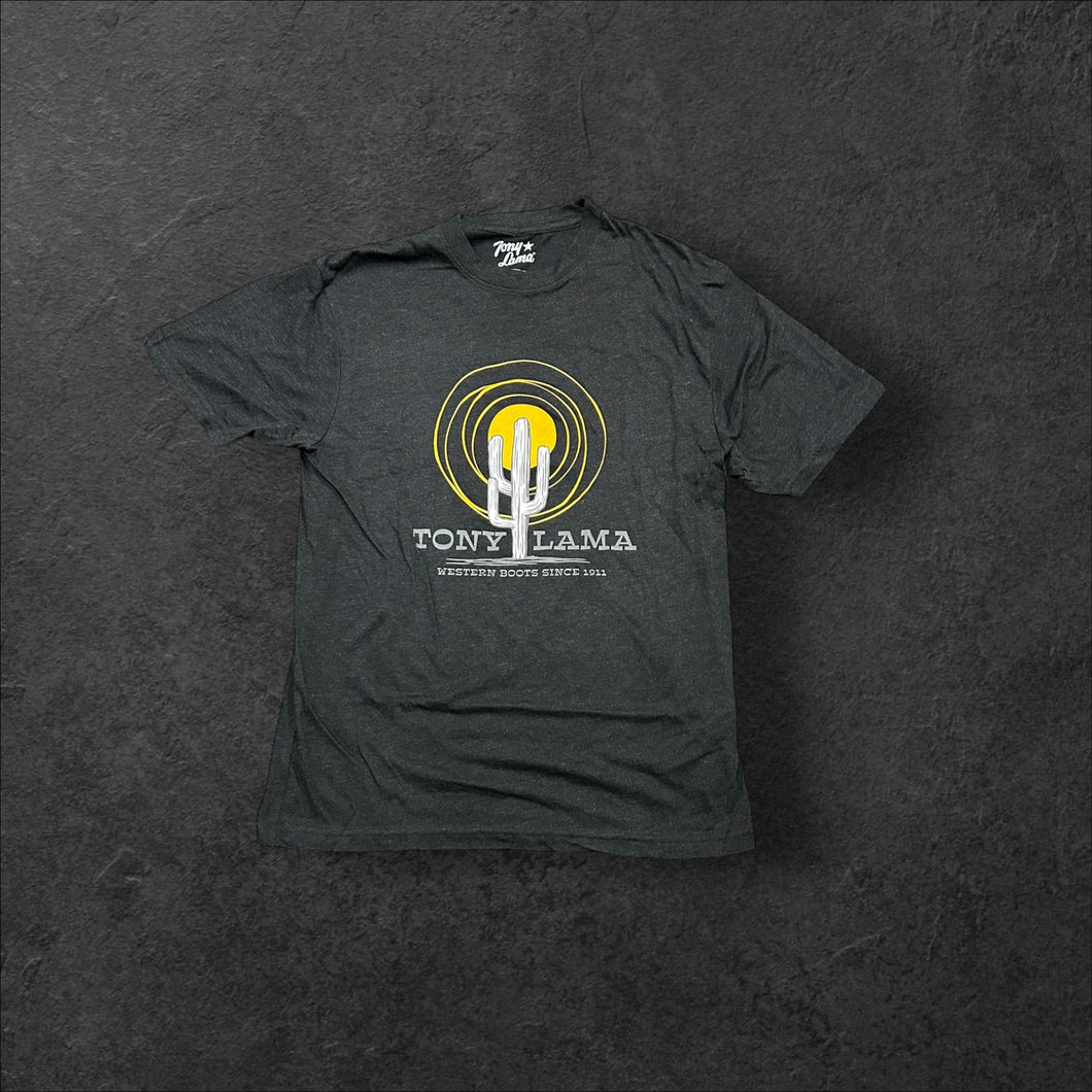 Tony Lama Cactus Tee in Graphite TL-G3195