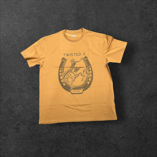 Twisted X Burnt Orange Logo Tee TSHIRT008
