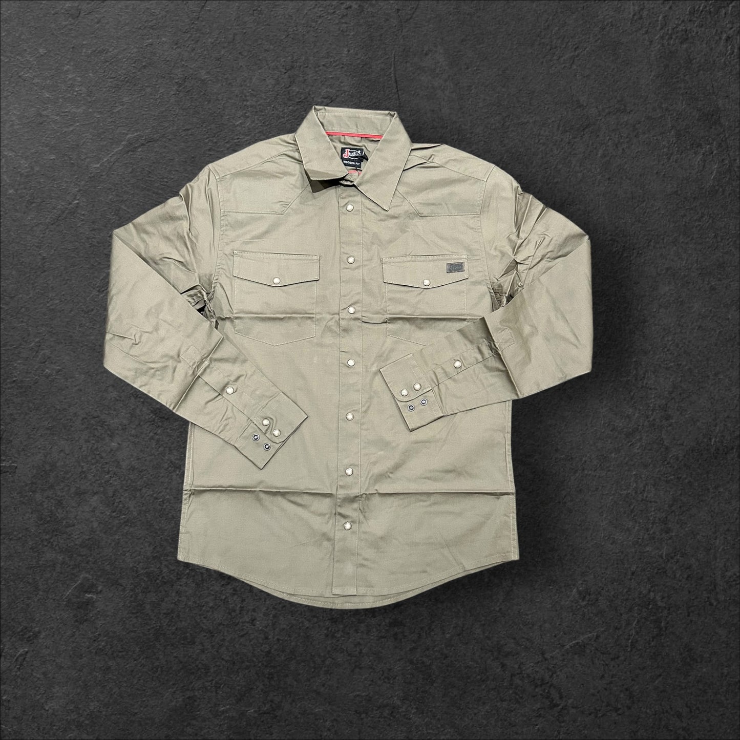 Justin Brands Shirt in Gunner Green J-1548