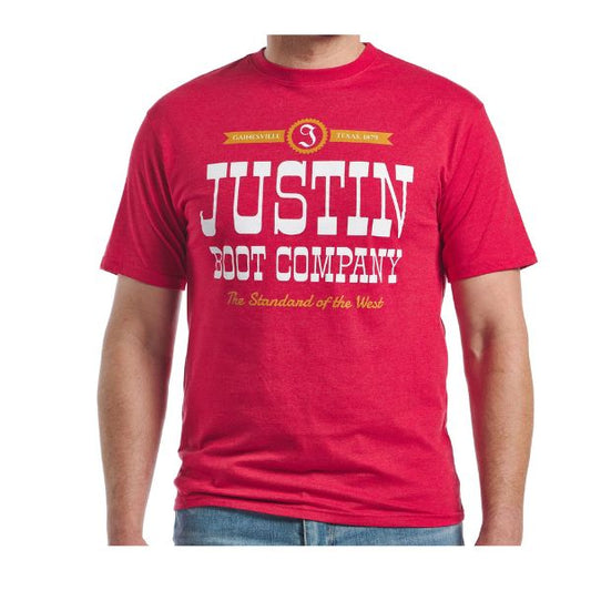 Justin Brands T-Shirt J-G3165 JU Boot Company in Read Heather