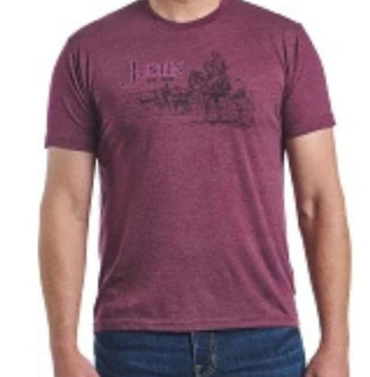 Justin Brands T-Shirt J-G3233 Esblished in Heather Purple