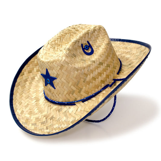 Western Express JJ-5 Palm Straw Hat Sheriff Blue